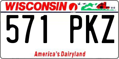 WI license plate 571PKZ