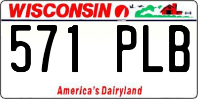 WI license plate 571PLB