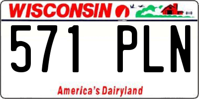 WI license plate 571PLN