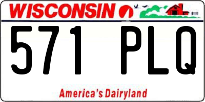 WI license plate 571PLQ
