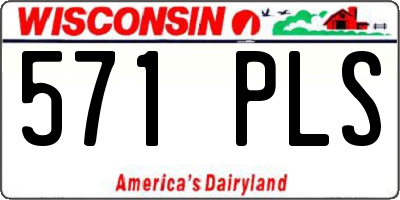 WI license plate 571PLS