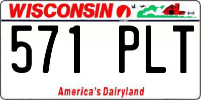 WI license plate 571PLT