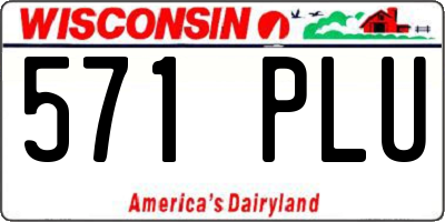 WI license plate 571PLU