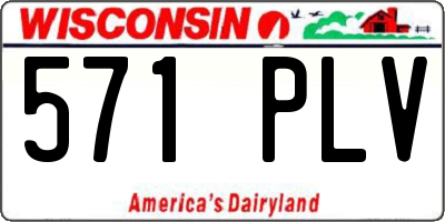 WI license plate 571PLV