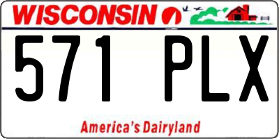 WI license plate 571PLX