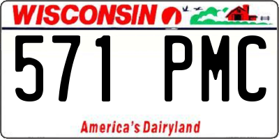 WI license plate 571PMC