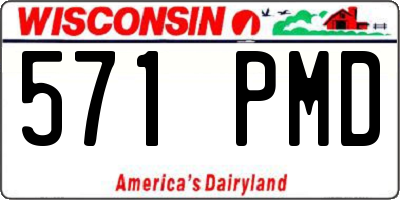 WI license plate 571PMD