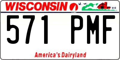 WI license plate 571PMF