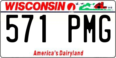 WI license plate 571PMG