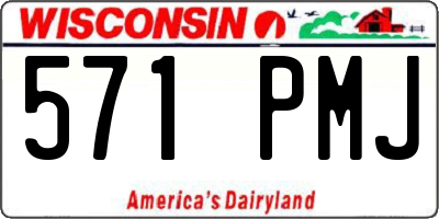 WI license plate 571PMJ