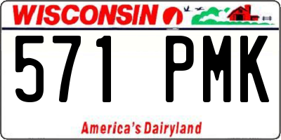 WI license plate 571PMK