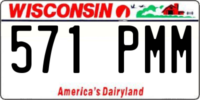 WI license plate 571PMM