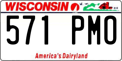 WI license plate 571PMO