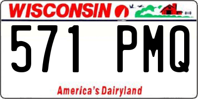 WI license plate 571PMQ