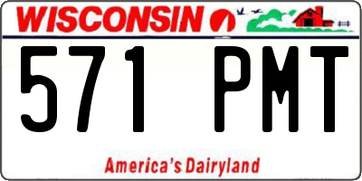 WI license plate 571PMT