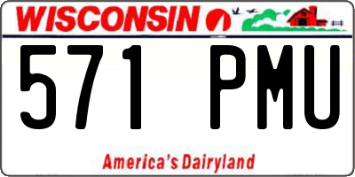 WI license plate 571PMU