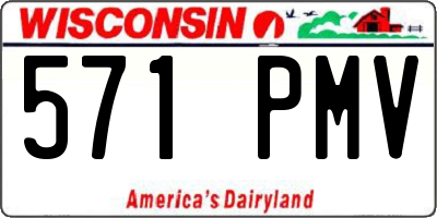 WI license plate 571PMV