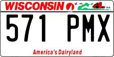 WI license plate 571PMX
