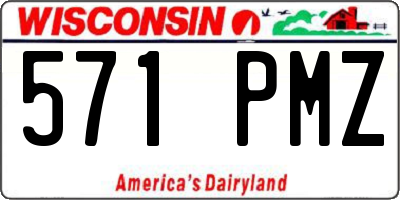 WI license plate 571PMZ