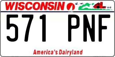 WI license plate 571PNF