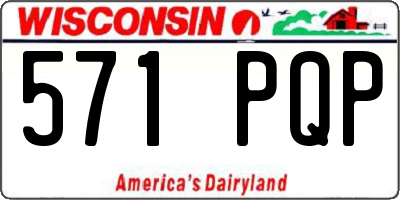 WI license plate 571PQP