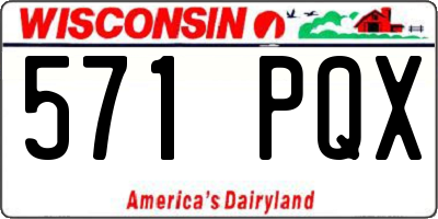 WI license plate 571PQX