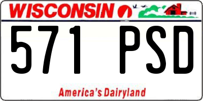 WI license plate 571PSD