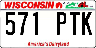 WI license plate 571PTK