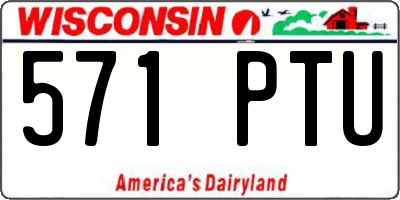 WI license plate 571PTU