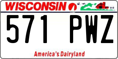 WI license plate 571PWZ