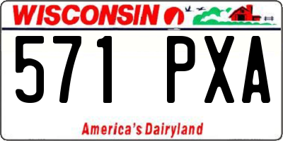 WI license plate 571PXA