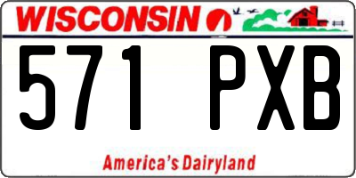 WI license plate 571PXB