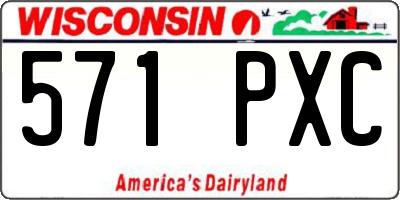 WI license plate 571PXC