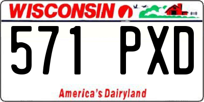 WI license plate 571PXD