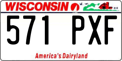WI license plate 571PXF