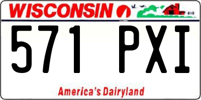 WI license plate 571PXI