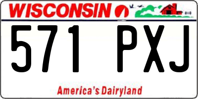 WI license plate 571PXJ