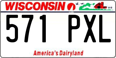 WI license plate 571PXL