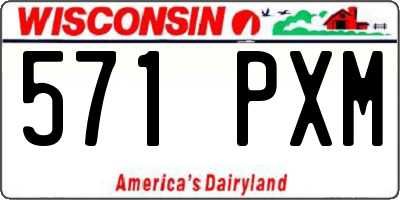 WI license plate 571PXM