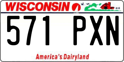 WI license plate 571PXN