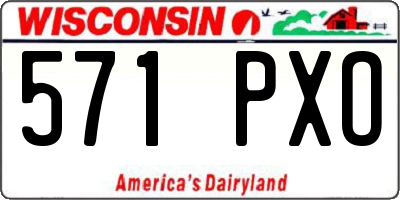 WI license plate 571PXO