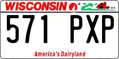 WI license plate 571PXP