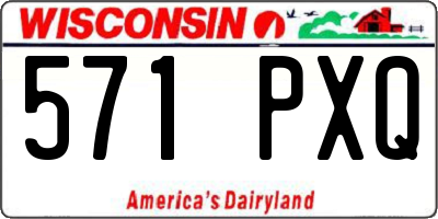 WI license plate 571PXQ