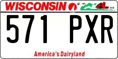 WI license plate 571PXR