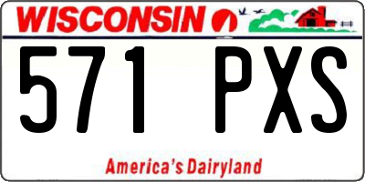 WI license plate 571PXS
