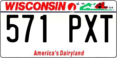 WI license plate 571PXT