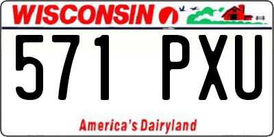 WI license plate 571PXU