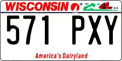 WI license plate 571PXY