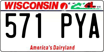 WI license plate 571PYA