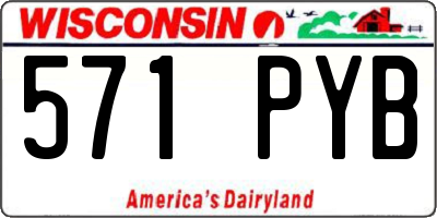 WI license plate 571PYB